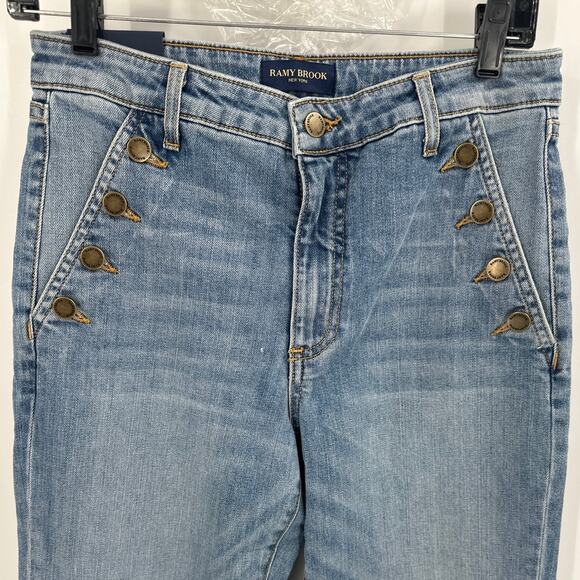 Ramy Brook Women's Light Wash Helena High-Rise Flare Jeans Size 28 - Picture 8 of 14